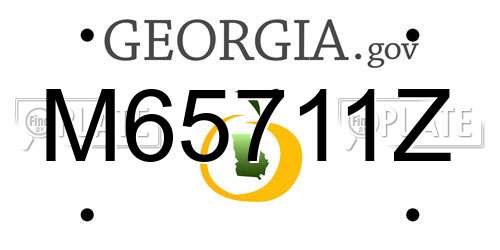 M65711Z Georgia License Plate