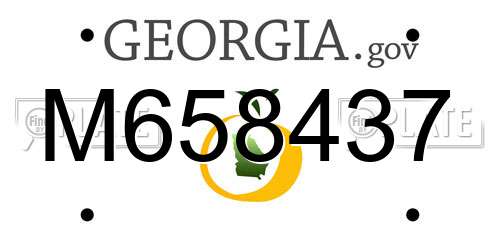 M658437 Georgia License Plate