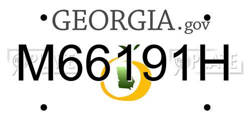 M66191H Georgia License Plate
