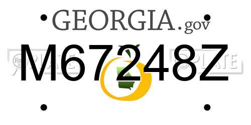 M67248Z Georgia License Plate