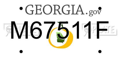 M67511F Georgia License Plate