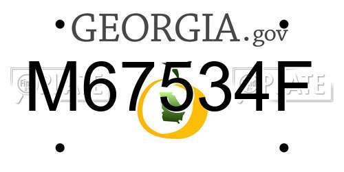 M67534F Georgia License Plate