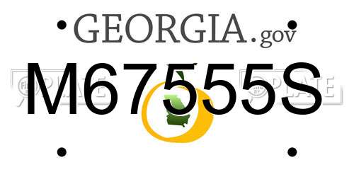 M67555S Georgia License Plate