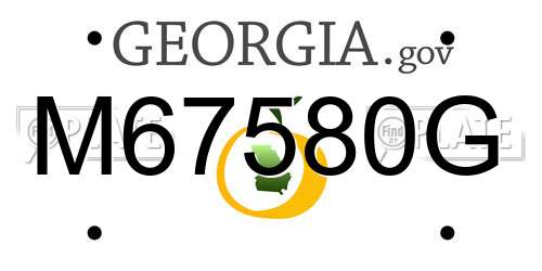 M67580G Georgia License Plate