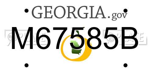 M67585B Georgia License Plate