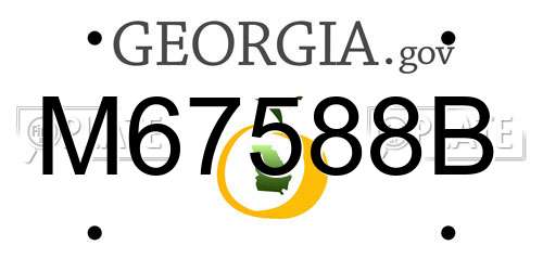 M67588B Georgia License Plate