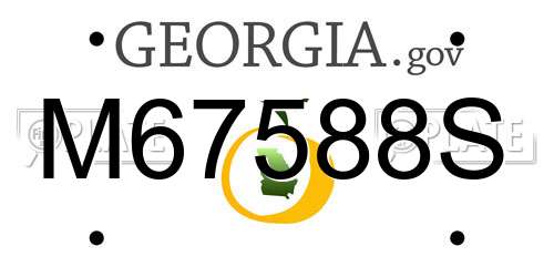 M67588S Georgia License Plate