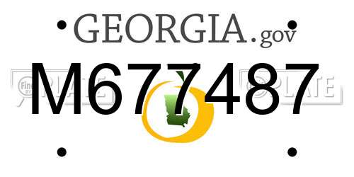 M677487 Georgia License Plate