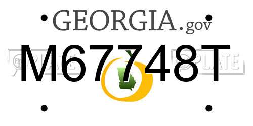 M67748T Georgia License Plate