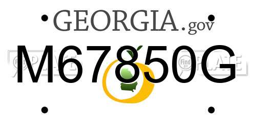 M67850G Georgia License Plate