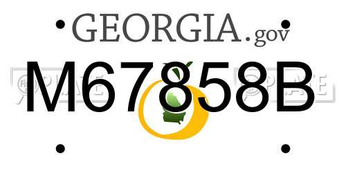M67858B Georgia License Plate