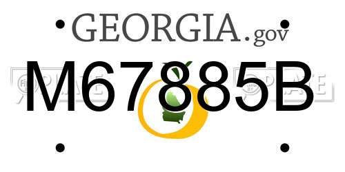 M67885B Georgia License Plate