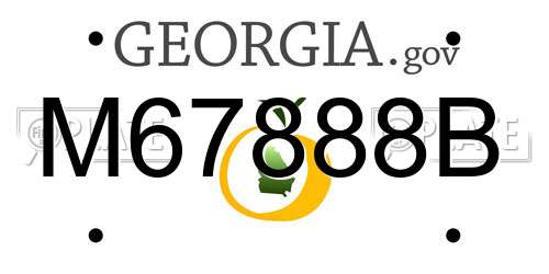 M67888B Georgia License Plate