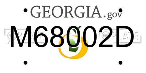 M68002D Georgia License Plate