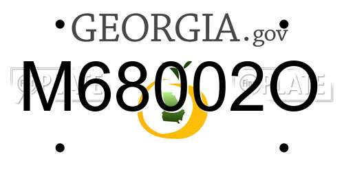 M68002O Georgia License Plate
