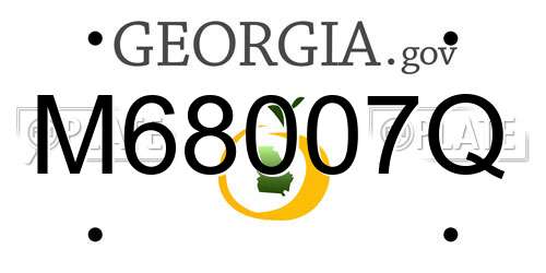 M68007Q Georgia License Plate