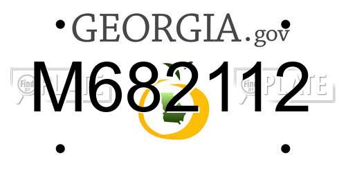 M682112 Georgia License Plate