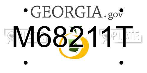 M68211T Georgia License Plate