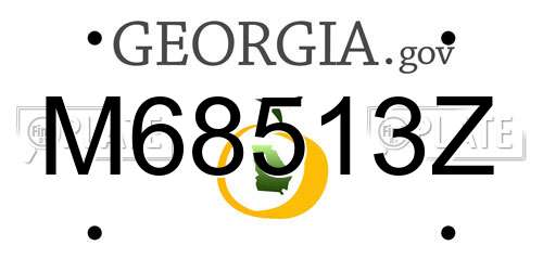 M68513Z Georgia License Plate