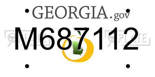 M687112 Georgia License Plate