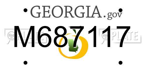 M687117 Georgia License Plate