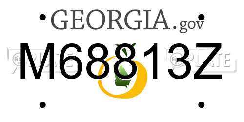 M68813Z Georgia License Plate