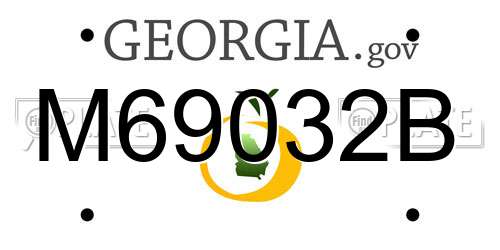 M69032B Georgia License Plate