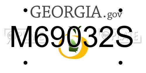 M69032S Georgia License Plate