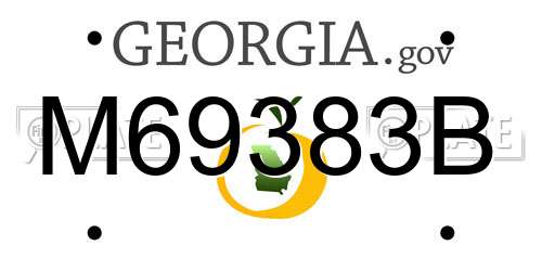M69383B Georgia License Plate