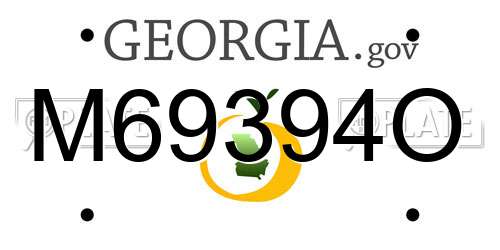 M69394O Georgia License Plate