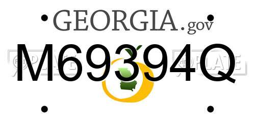 M69394Q Georgia License Plate