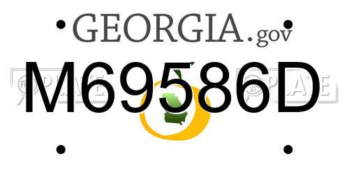 M69586D Georgia License Plate