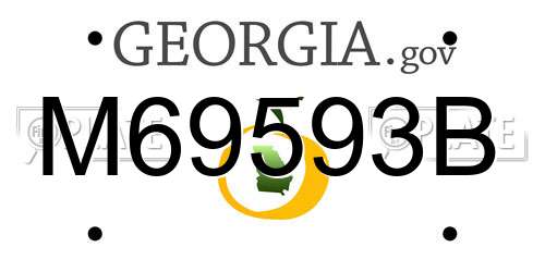M69593B Georgia License Plate