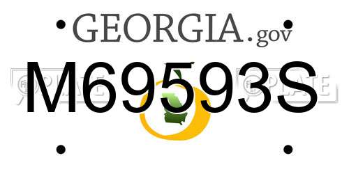 M69593S Georgia License Plate