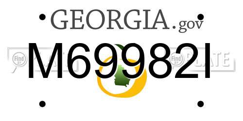 M69982I Georgia License Plate