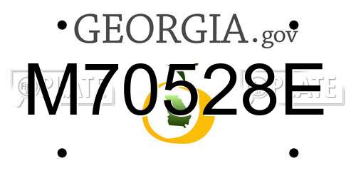 M70528E Georgia License Plate