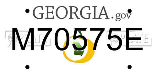 M70575E Georgia License Plate