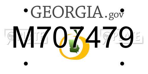 M707479 Georgia License Plate