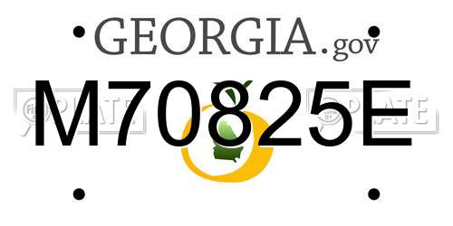 M70825E Georgia License Plate