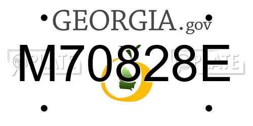 M70828E Georgia License Plate