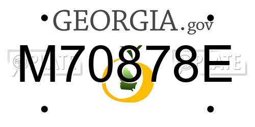 M70878E Georgia License Plate
