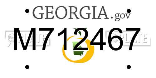 M712467 Georgia License Plate