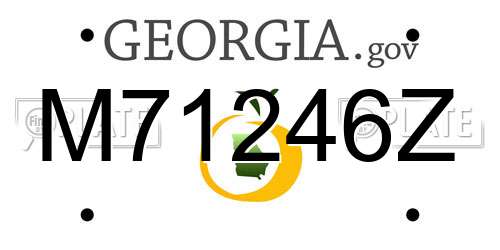 M71246Z Georgia License Plate