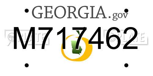 M717462 Georgia License Plate