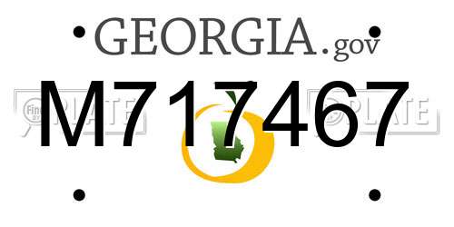 M717467 Georgia License Plate