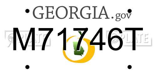 M71746T Georgia License Plate