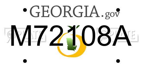 M72108A Georgia License Plate