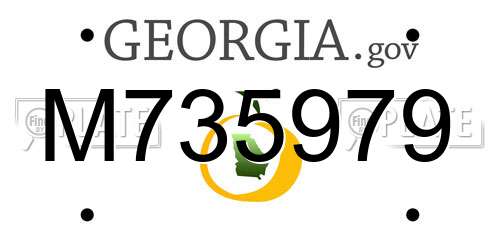 M735979 Georgia License Plate