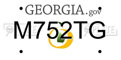 M752TG Georgia License Plate