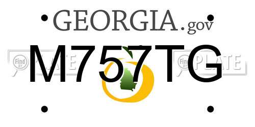M757TG Georgia License Plate